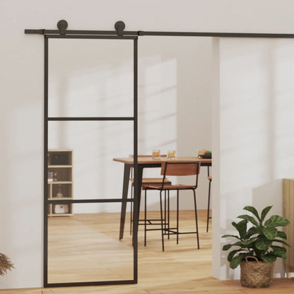 Schuifdeur Met Beslag 102X205 Cm Aluminium En Esg-Glas