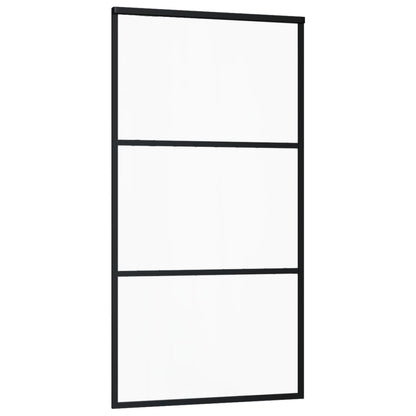 Schuifdeur Met Beslag 102X205 Cm Aluminium En Esg-Glas