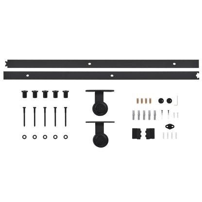 Schuifdeur Met Beslag 102X205 Cm Aluminium En Esg-Glas