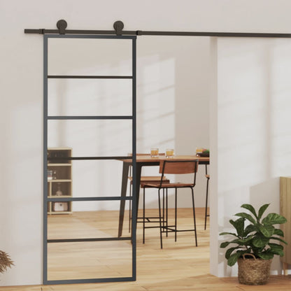 Schuifdeur Met Beslag 102X205 Cm Aluminium En Esg-Glas