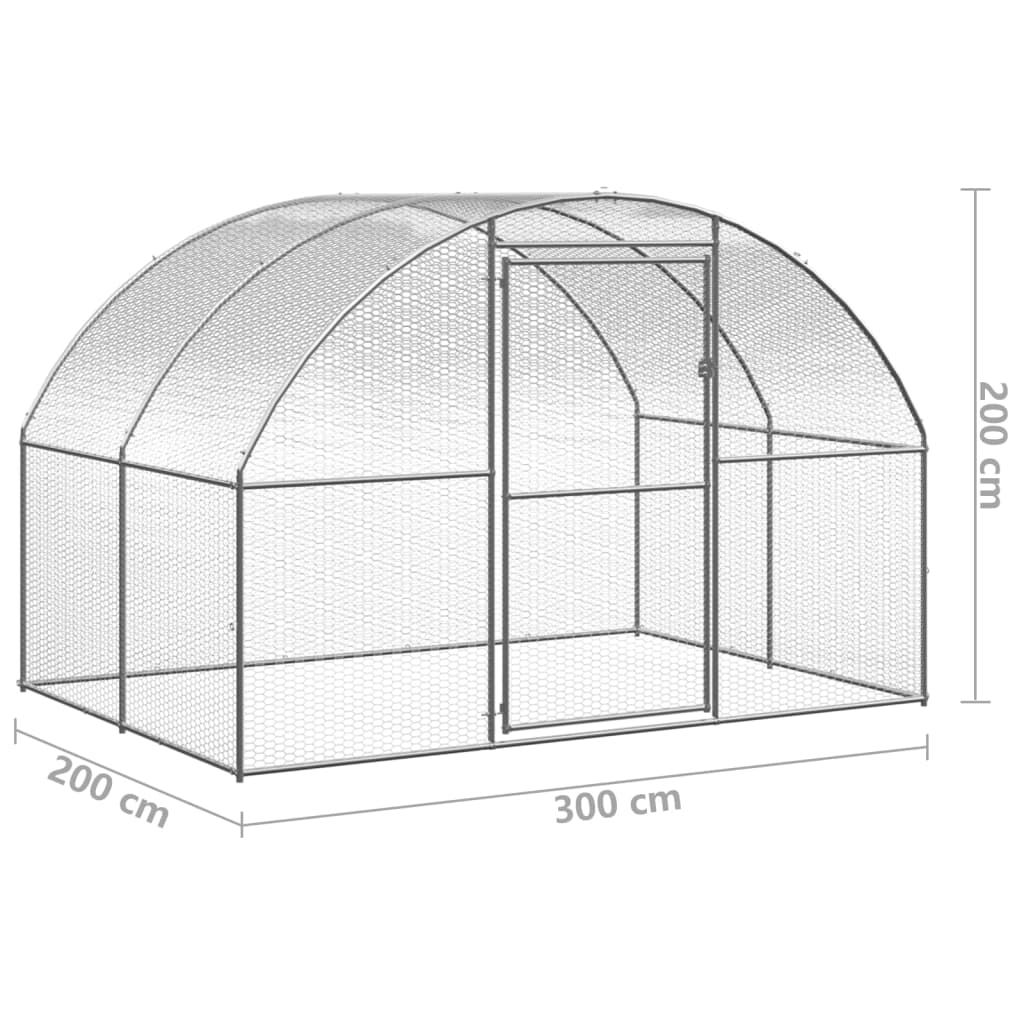 Kippenren 3X2X2 M Gegalvaniseerd Staal