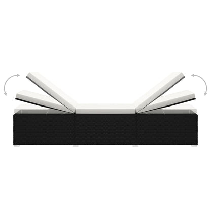 Ligbed Met Kussen En Theetafel Poly Rattan