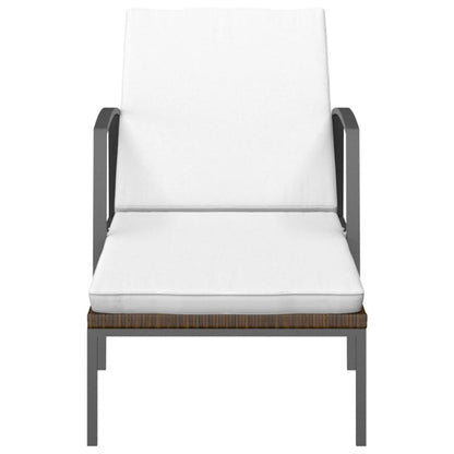 Ligbed Met Kussen Poly Rattan