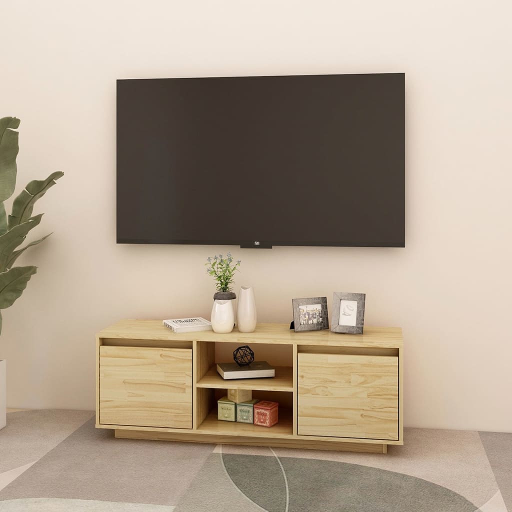 Tv-Meubel 110X30X40 Cm Massief Acaciahout