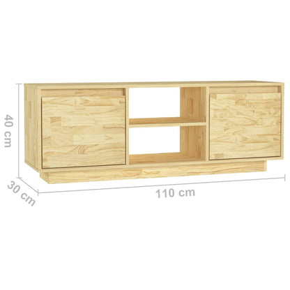 Tv-Meubel 110X30X40 Cm Massief Acaciahout