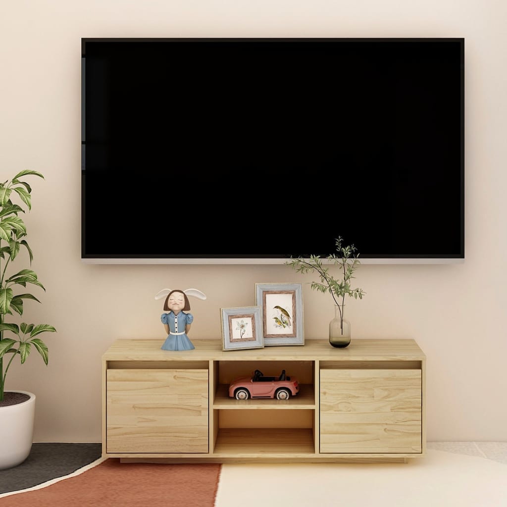 Tv-Meubel 110X30X40 Cm Massief Acaciahout