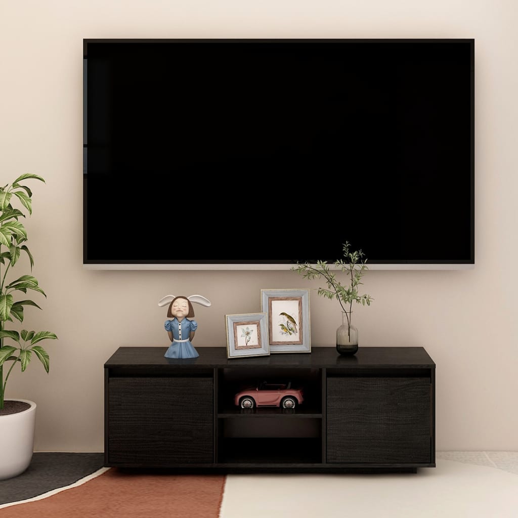 Tv-Meubel 110X30X40 Cm Massief Acaciahout