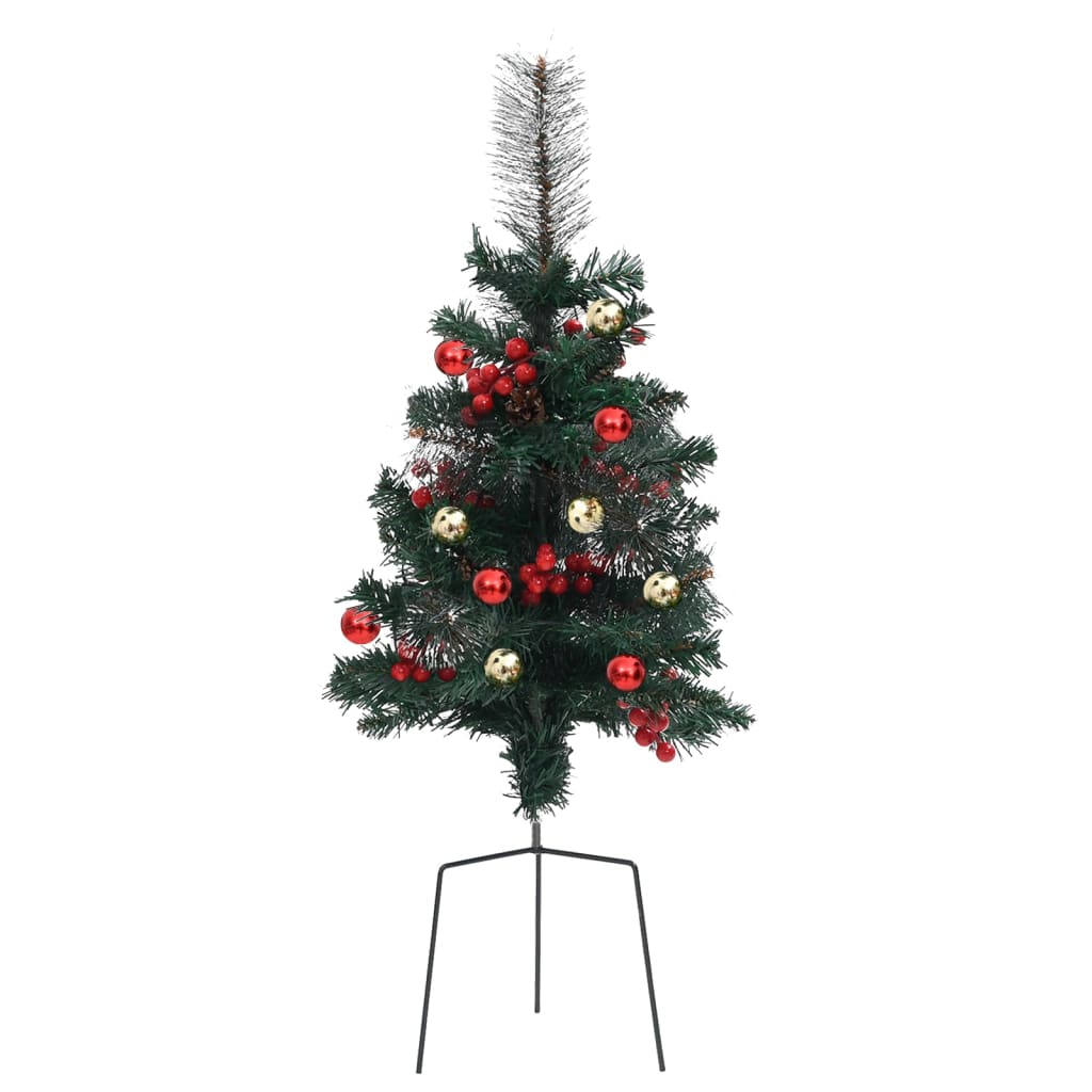 Tuinkerstbomen 2 St 76 Cm Pvc Groen En Roze