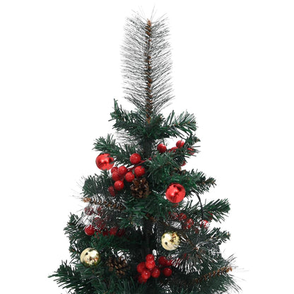 Tuinkerstbomen 2 St 76 Cm Pvc Groen En Roze