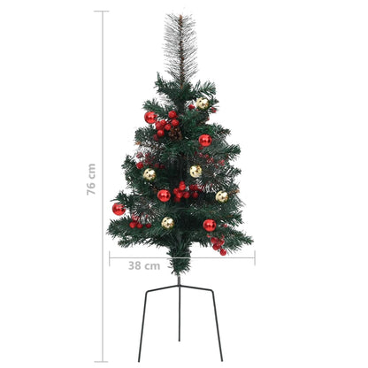 Tuinkerstbomen 2 St 76 Cm Pvc Groen En Roze