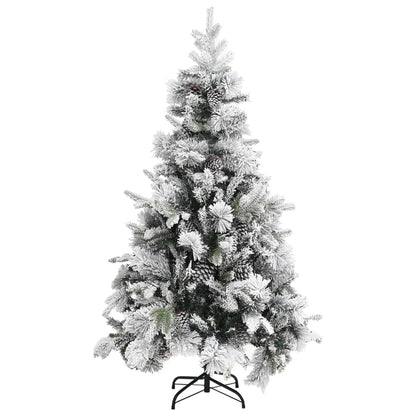 Kerstboom Met Dennenappels En Sneeuw 195 Cm Pvc En Pe