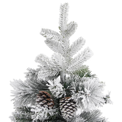 Kerstboom Met Dennenappels En Sneeuw 195 Cm Pvc En Pe