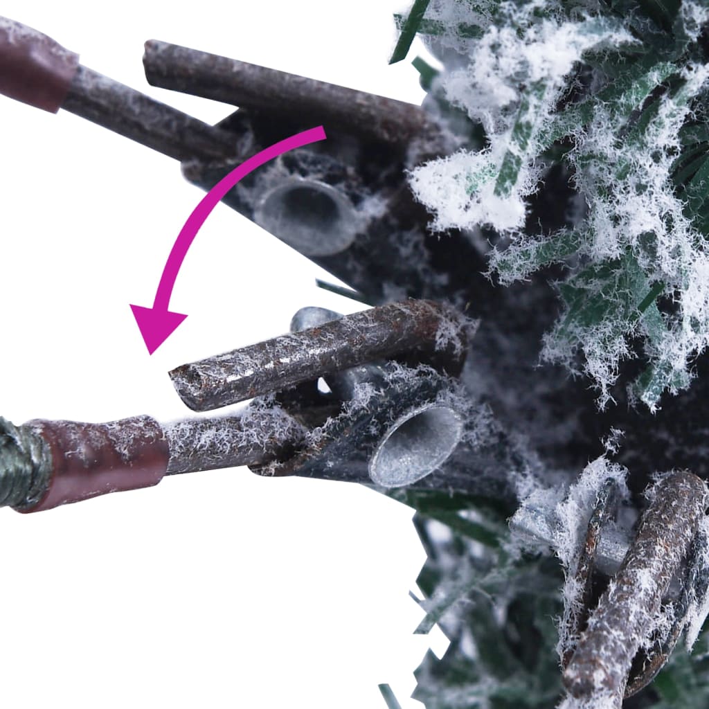 Kerstboom Met Led En Dennenappels En Sneeuw 225 Cm Pvc En Pe