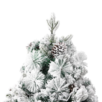 Kerstboom Met Led En Dennenappels En Sneeuw 225 Cm Pvc En Pe