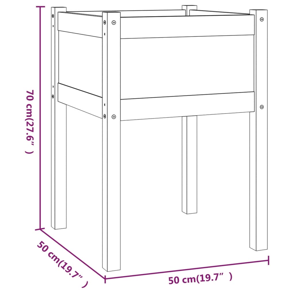 Plantenbakken 50X50X70 Cm Massief Grenenhout