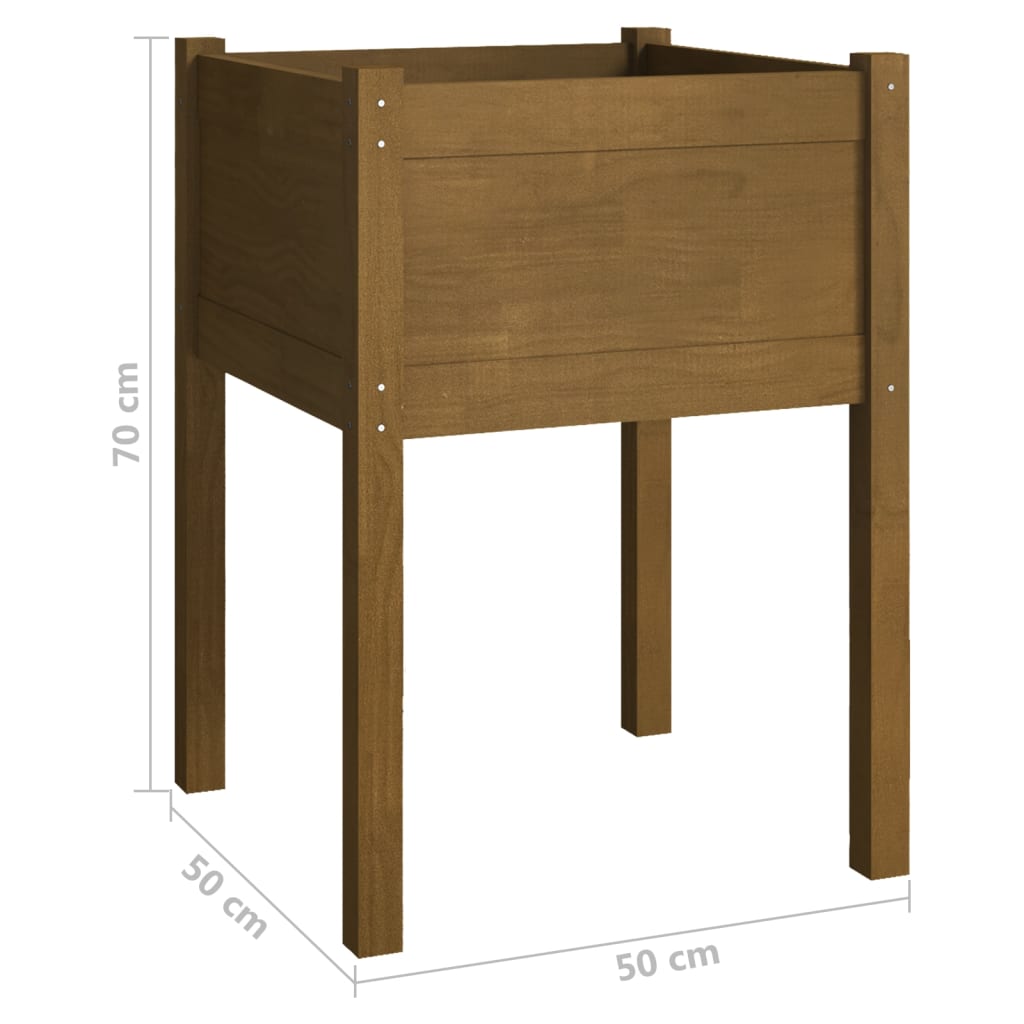 Plantenbak 50X50X70 Cm Massief Grenenhout