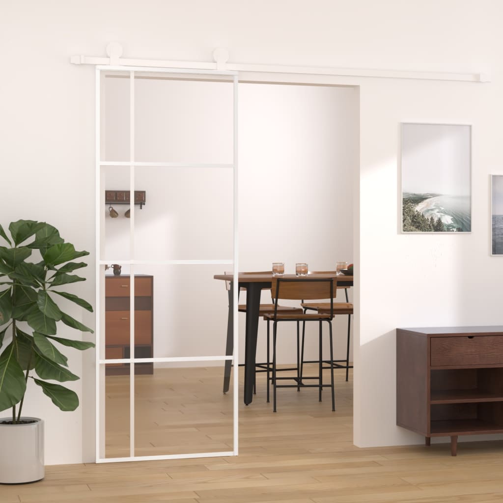 Schuifdeur 102,5X205 Cm Mat Esg-Glas En Aluminium Goudkleurig