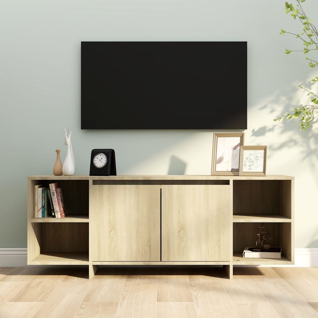 Tv-Meubel 130X35X50 Cm Bewerkt Hout Kleurig