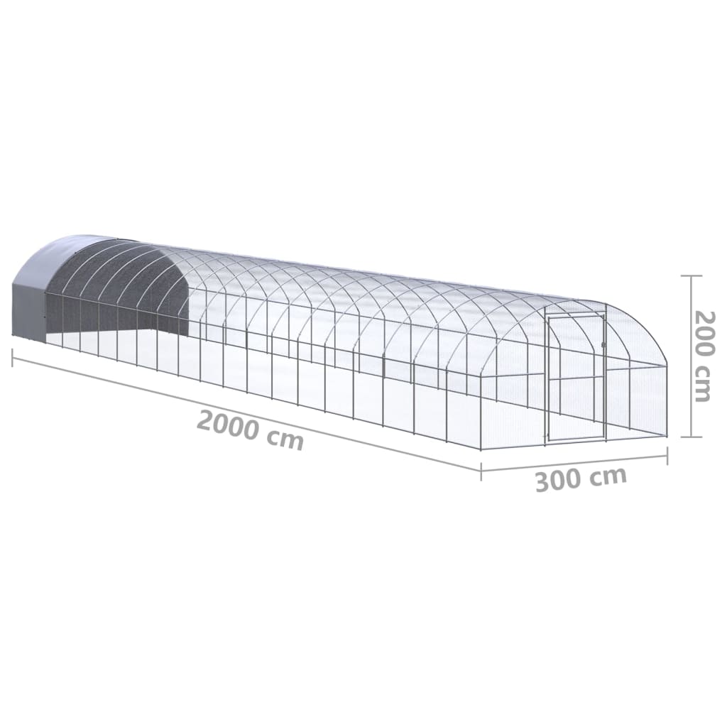 Kippenren 3X20X2 M Gegalvaniseerd Staal