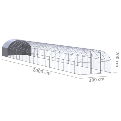 Kippenren 3X20X2 M Gegalvaniseerd Staal