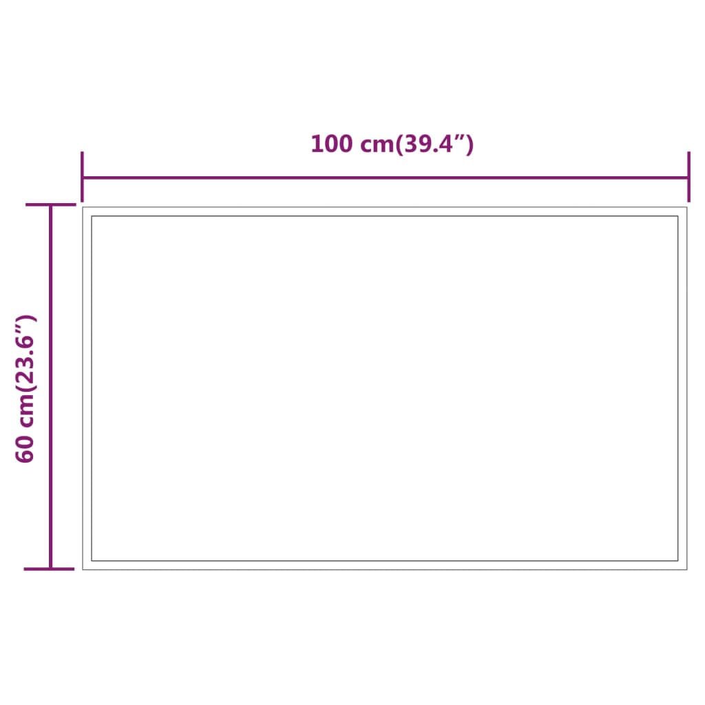 Badkamerspiegel Led 100X60 Cm