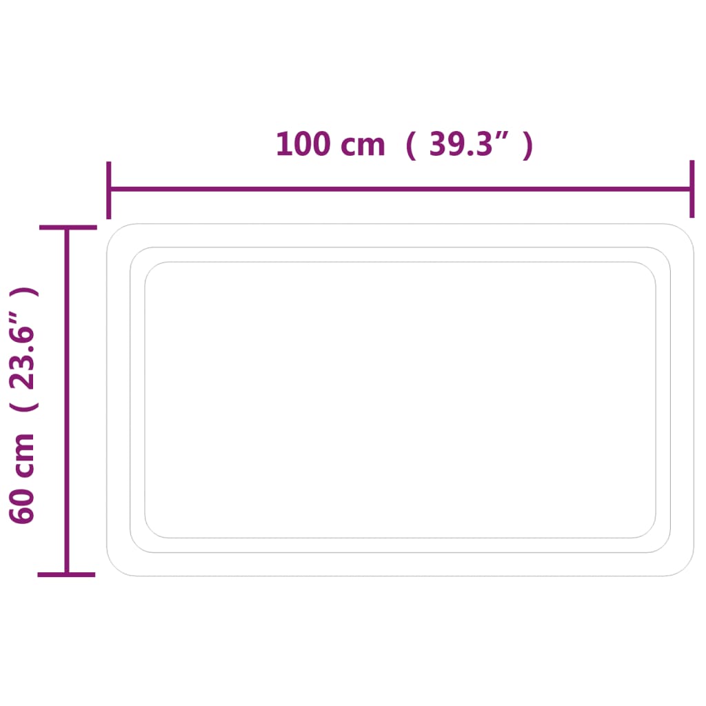 Badkamerspiegel Led 100X60 Cm