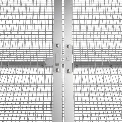 Konijnenhok 201,5X80,5X71 Cm Gegalvaniseerd Staal Antraciet