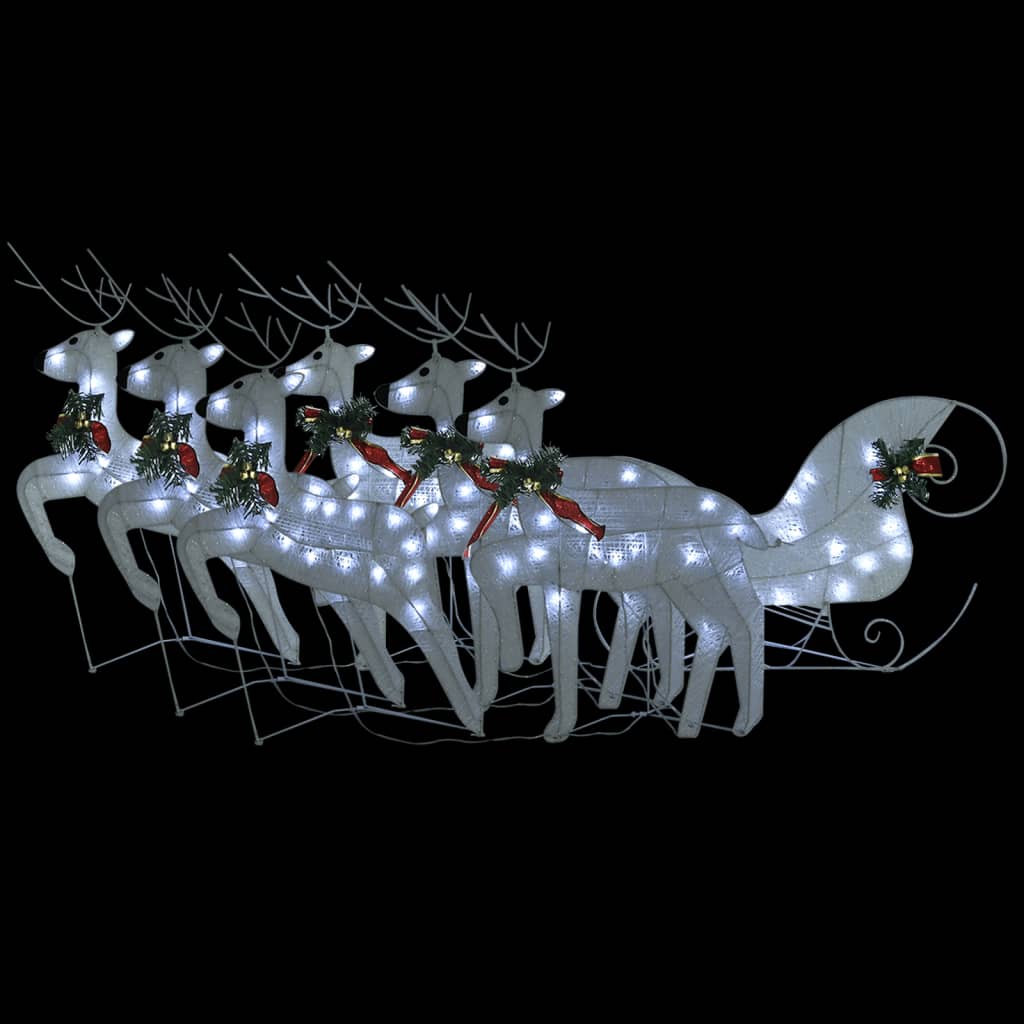 Buitenkerstversiering Rendieren En Slee 140 Led's