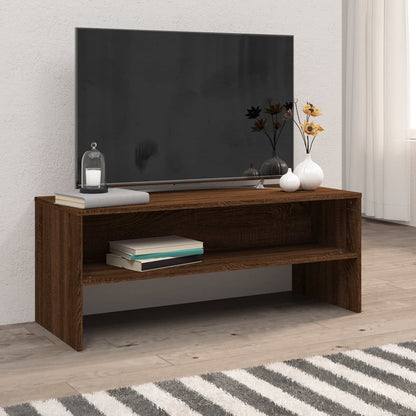 Tv-Meubel 100X40X40 Cm Bewerkt Hout