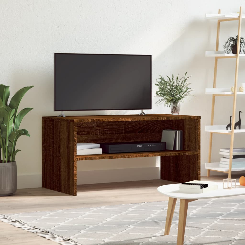 Tv-Meubel 80X40X40 Cm Bewerkt Hout Kleurig