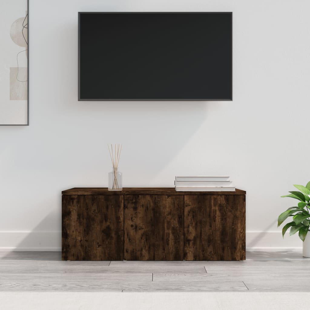 Tv-Meubel 80X34X30 Cm Bewerkt Hout Kleurig