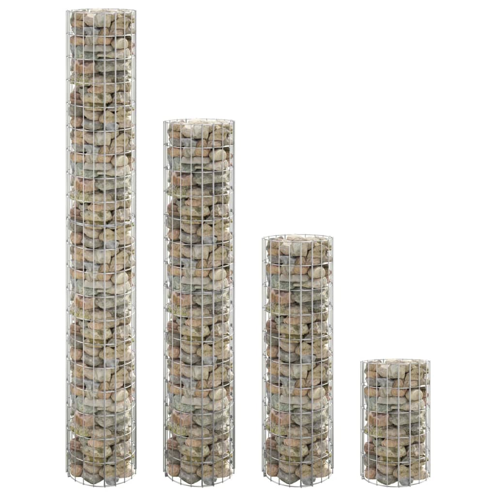 Gabion Plantenbakken 4 St Rond Verhoogd Ø30X50/100/150/200 Cm