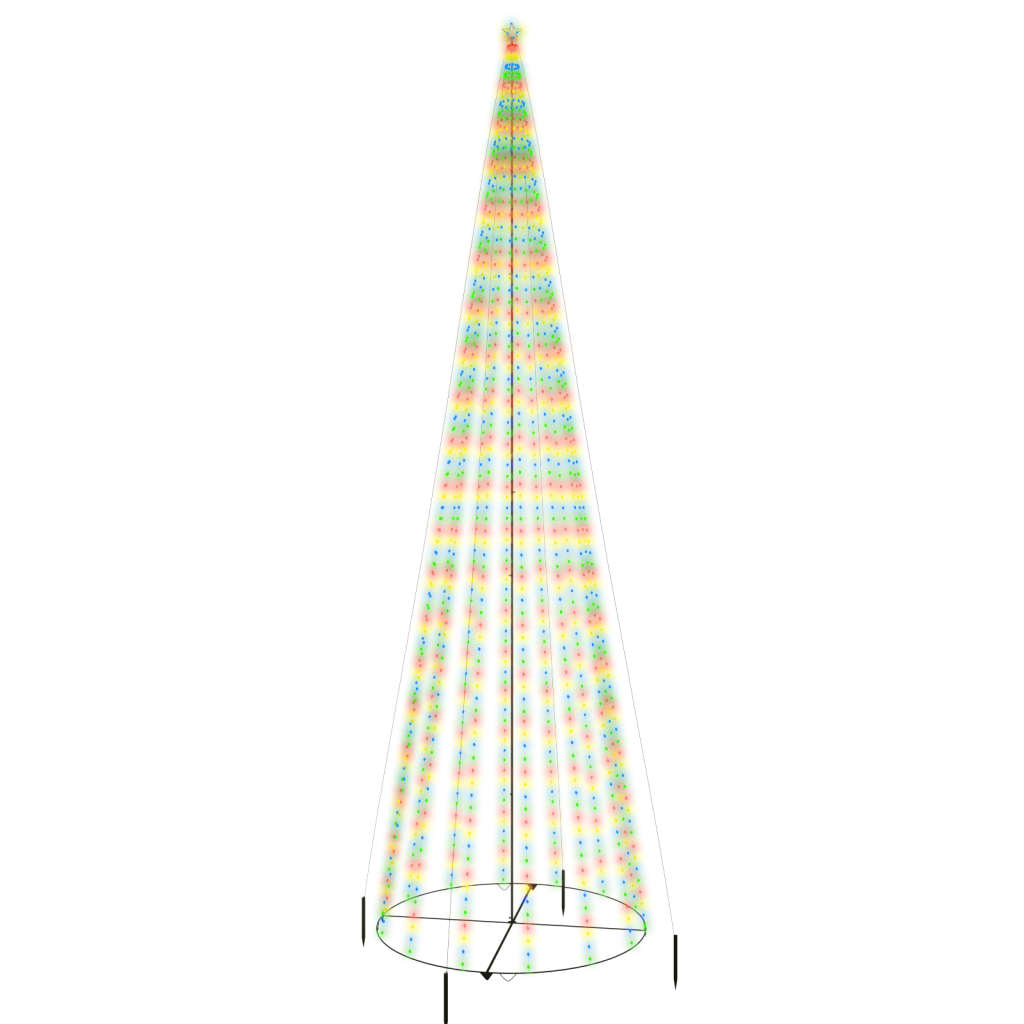 Kegelkerstboom 1134 Led's Meerkleurig 230X800 Cm