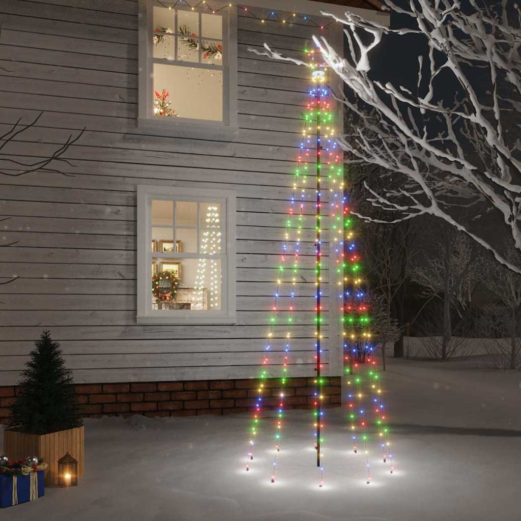 Kerstboom Met Grondpin 1134 Led's Meerkleurig 800 Cm Multikleur