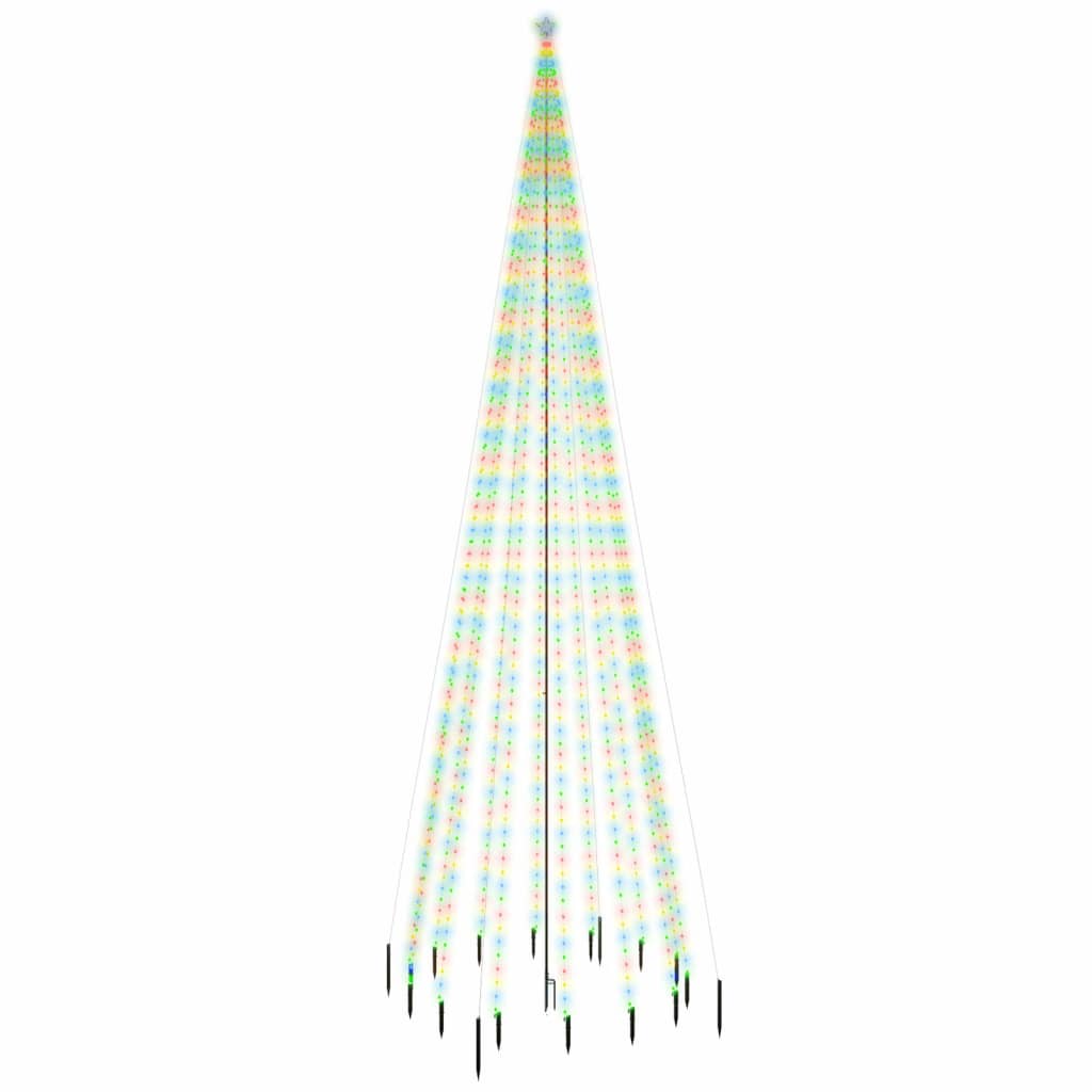 Kerstboom Met Grondpin 1134 Led's Meerkleurig 800 Cm