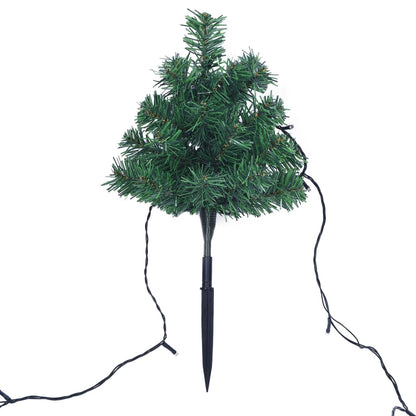 Tuinpadkerstbomen 6 St Met Meerkleurige Led's 45 Cm Pvc