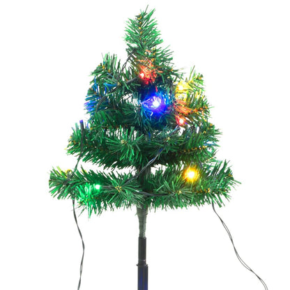 Tuinpadkerstbomen 6 St Met Meerkleurige Led's 45 Cm Pvc