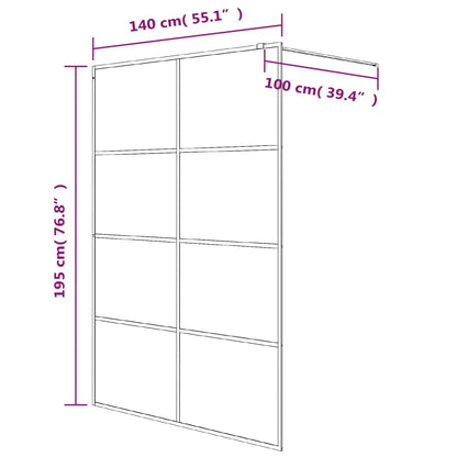 Inloopdouchewand Esg-Glas