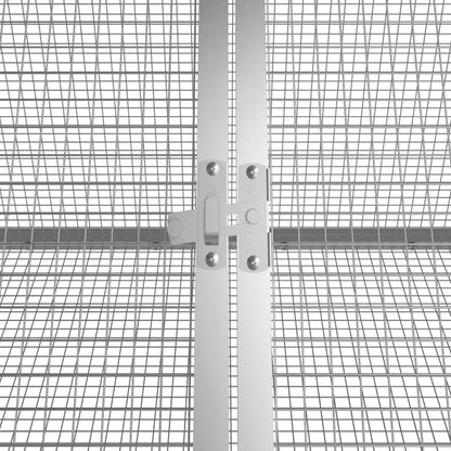 Konijnenhok 403,5X80,5X71 Cm Gegalvaniseerd Staal Antraciet