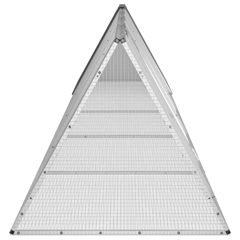 Konijnenhok 504,5X80,5X71 Cm Gegalvaniseerd Staal Antraciet