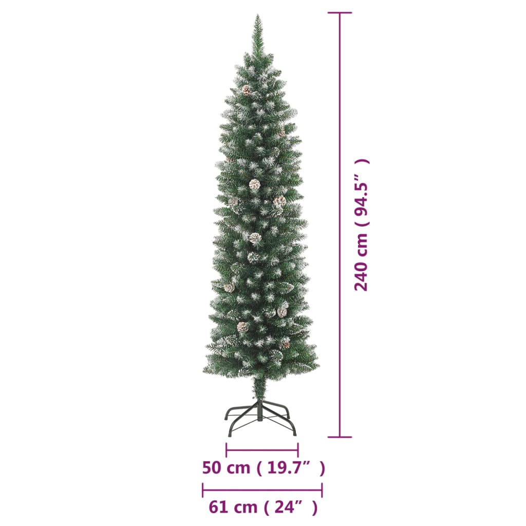 Kunstkerstboom Smal Met Standaard Pvc