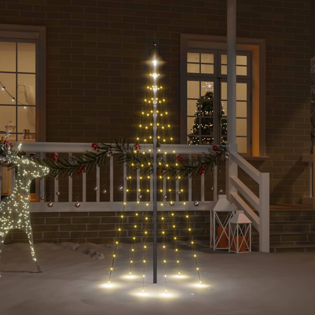 Vlaggenmast Kerstboom 732 Led's 500 Cm