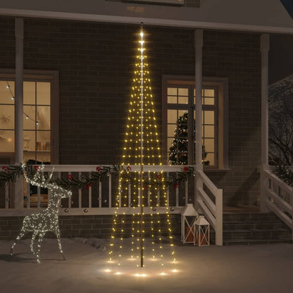 Vlaggenmast Kerstboom 732 Led's 500 Cm