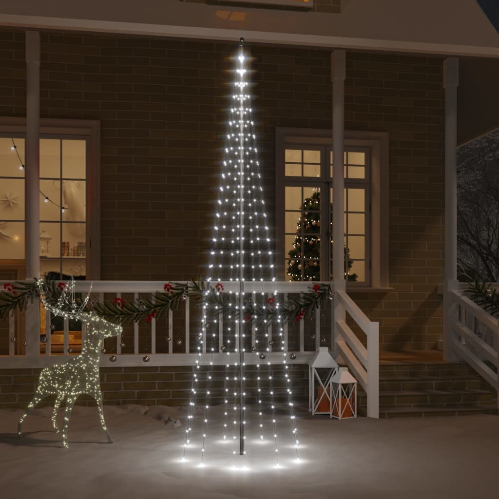 Vlaggenmast Kerstboom 732 Led's 500 Cm