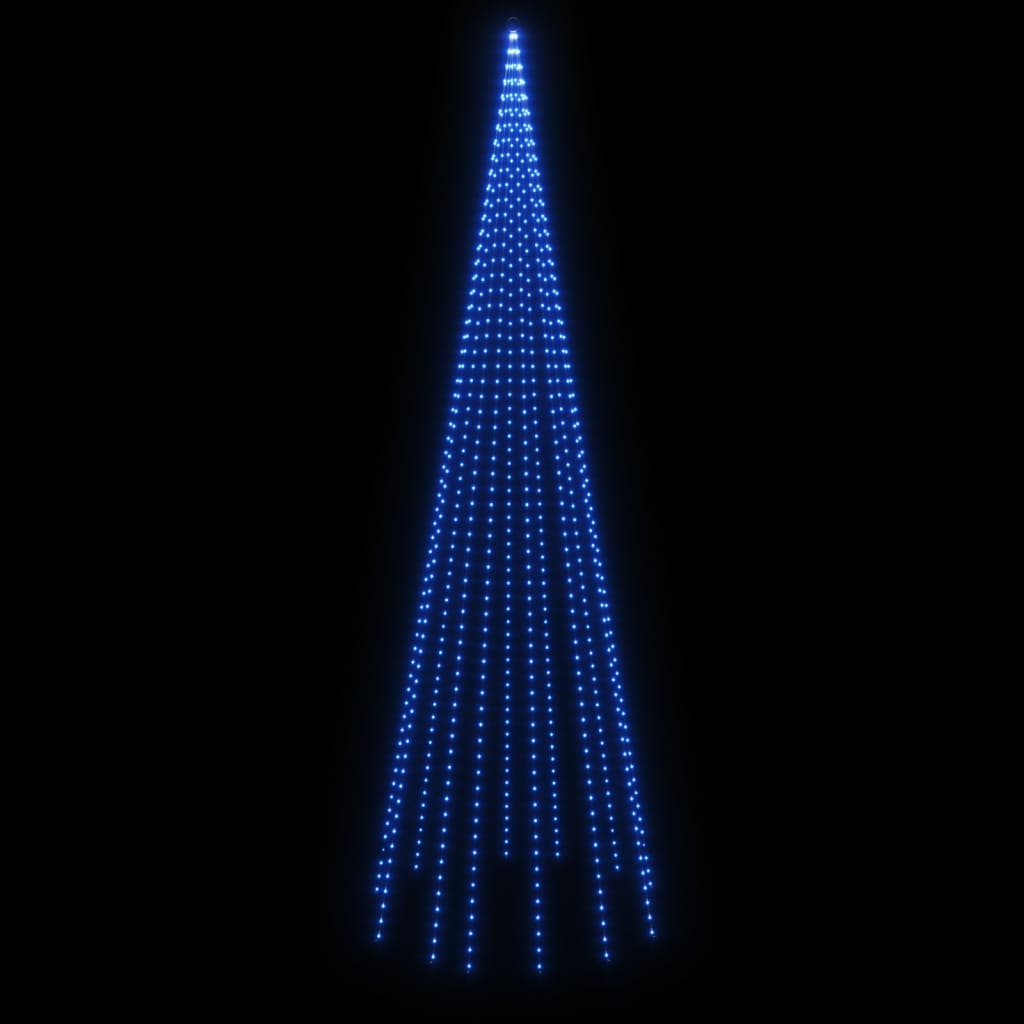 Vlaggenmast Kerstboom 732 Led's 500 Cm