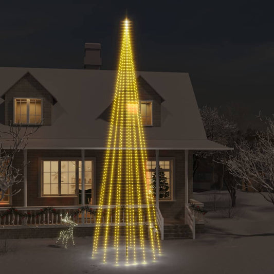 Vlaggenmast Kerstboom 1134 Led's 800 Cm