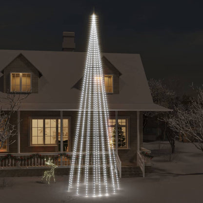 Vlaggenmast Kerstboom 732 Led's 500 Cm