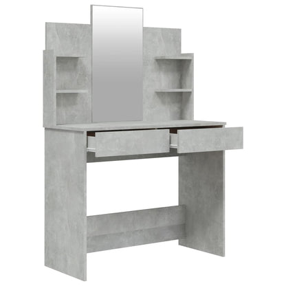 Kaptafel Met Spiegel 96X40X142 Cm Betongrijs