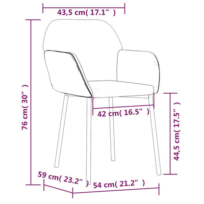 Eetkamerstoelen 2 St Fluweel Lichtgrijs