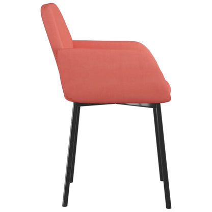 Eetkamerstoelen 2 St Fluweel Roze